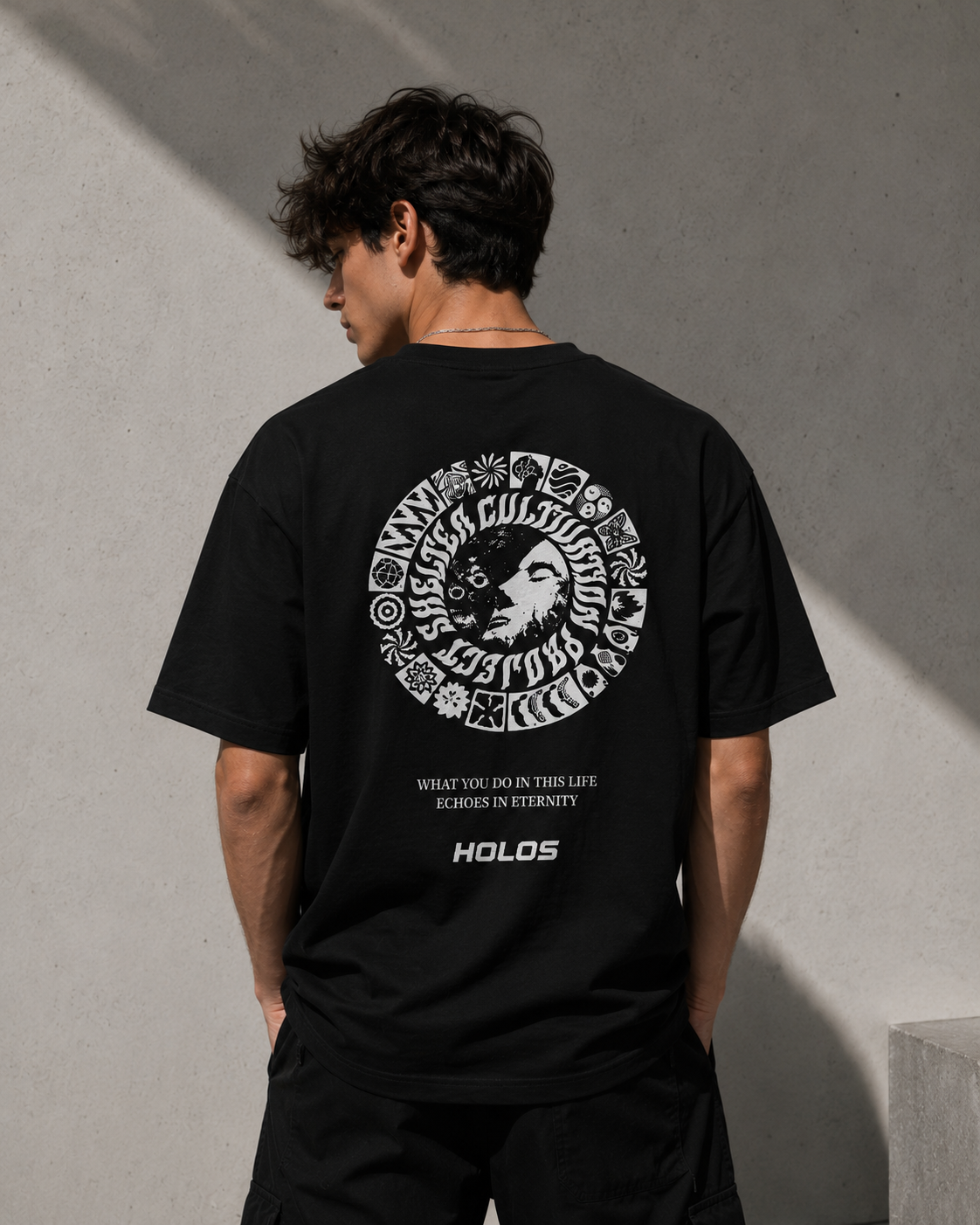 ECHOES TEE — BLACK