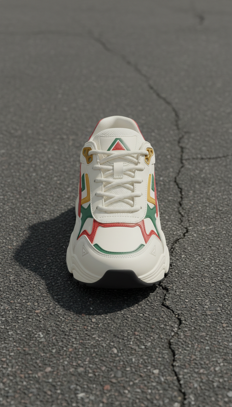 tenis chunky blancos suela asfalto mate